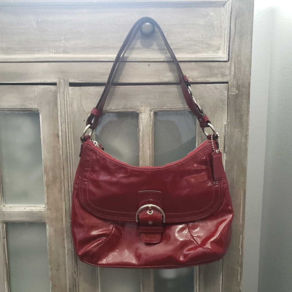 Coach Red Patent Leather Handbag